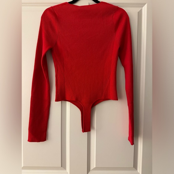 One Grey Day x Revolve Seville Bodysuit RED Size LARGE . NWT - Picture 5 of 7
